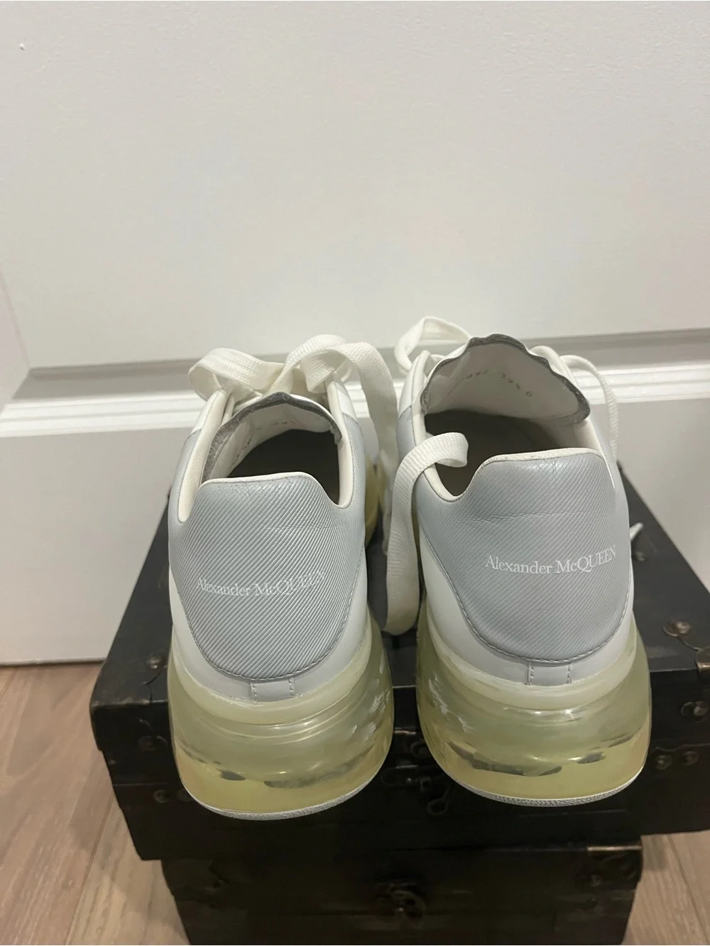 Alexander McQueen White and Silver Sneaker Box